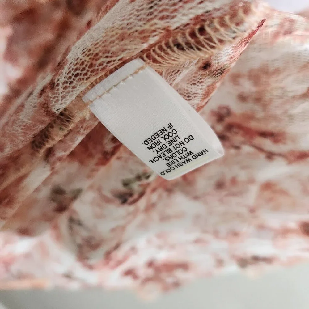 Cato Duster Cardigan Size 14 Floral Sheer Pink Orange Swim Coverup